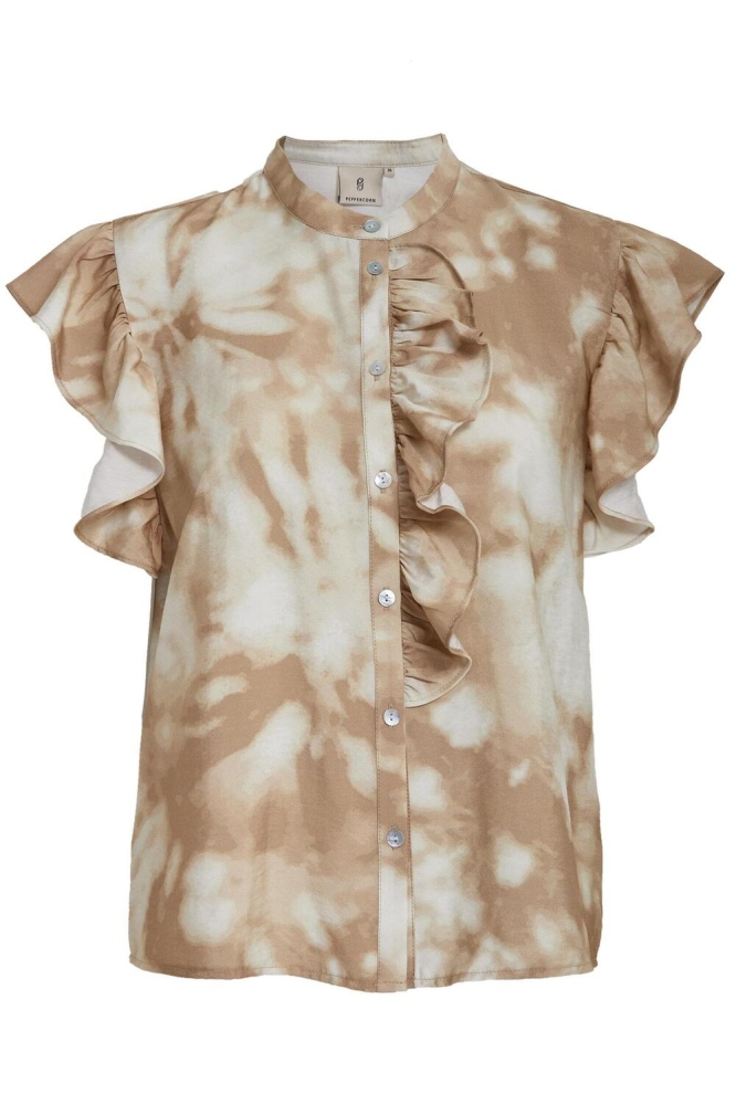 HALLIE SHIRT PC8302 6796P TANNIN SAND PRINT